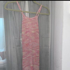 Et Clet Knit Pink Mini Dress, Size S